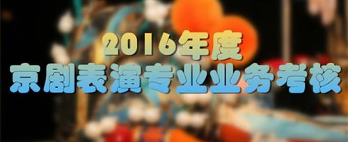 美女操B网站国家京剧院2016年度京剧表演专业业务考...